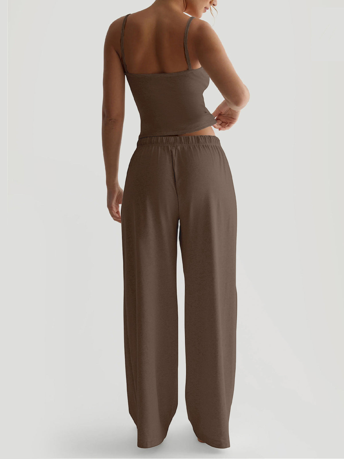 Vrouwen - Crop-top set + Wijde broek