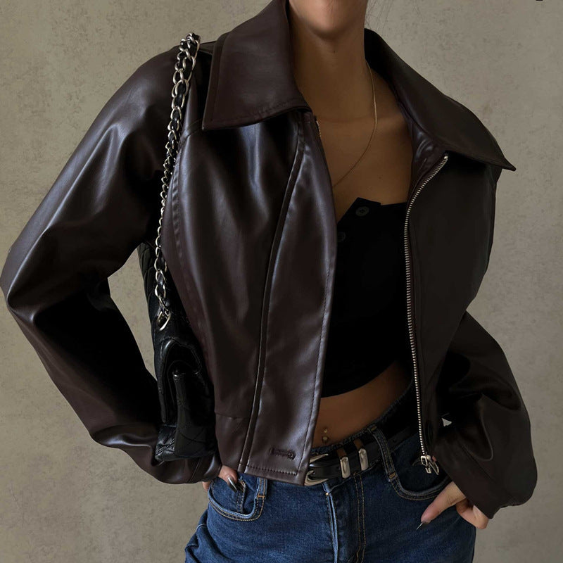 Vrouwen - Retro leren jack