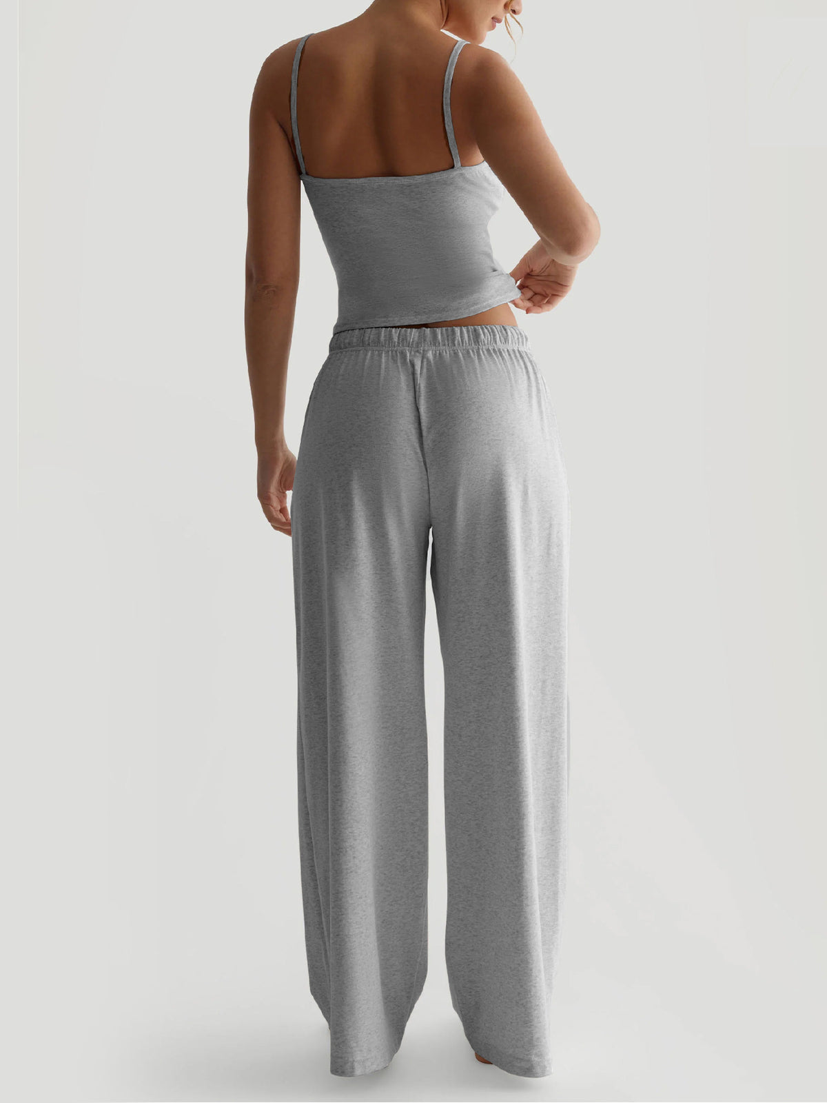 Vrouwen - Crop-top set + Wijde broek