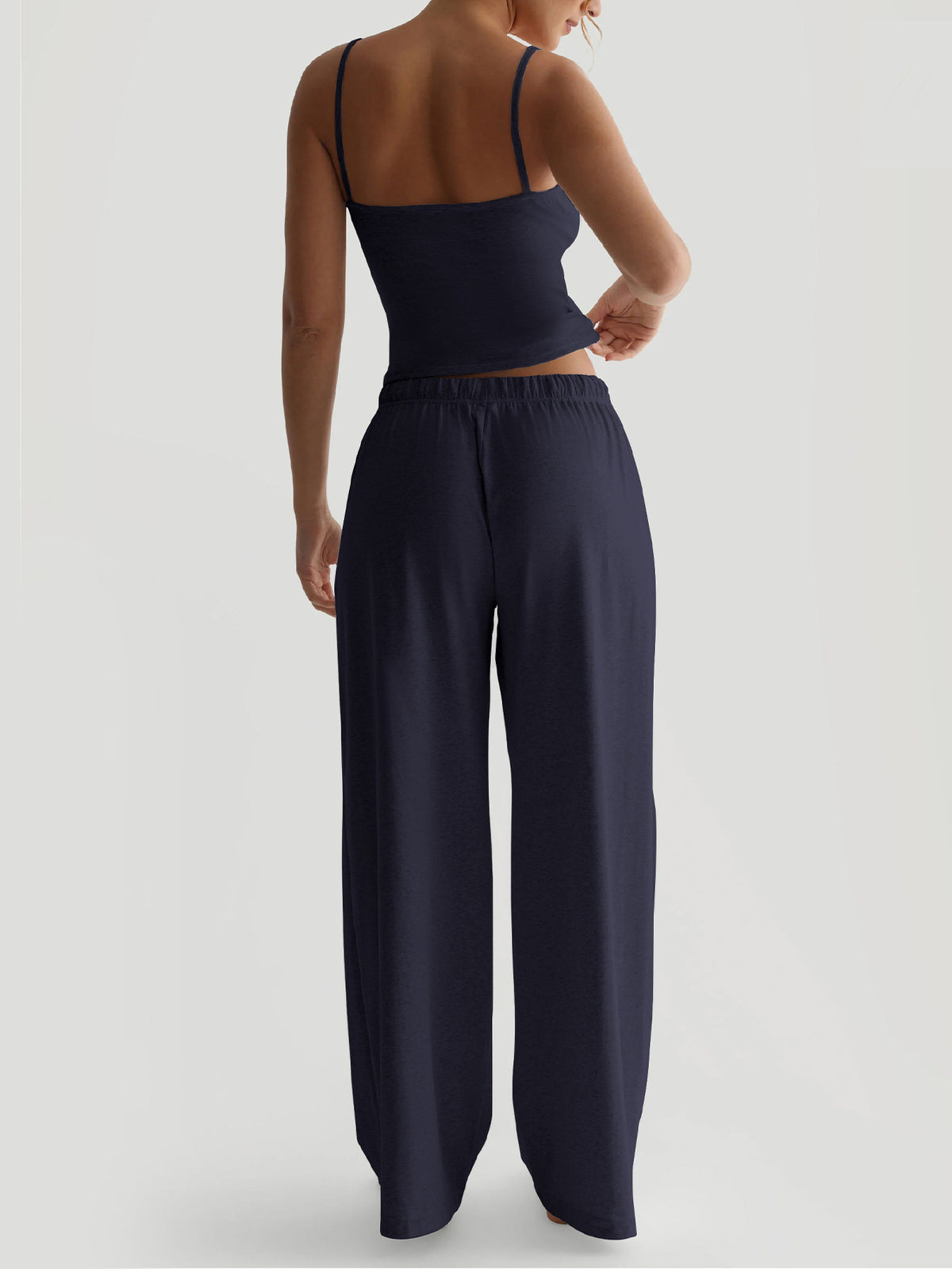 Vrouwen - Crop-top set + Wijde broek