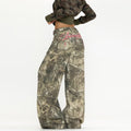 Vrouwen - Baggy camo jeans
